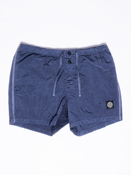Blau gefärbter Badeanzug aus Nylon aus Metall