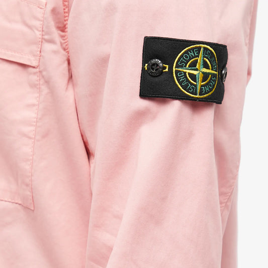 Stone Island Supima Cotton Twill Zip Overshirt