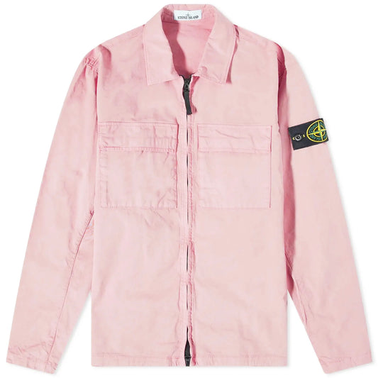 Stone Island Supima Cotton Twill Zip Overshirt