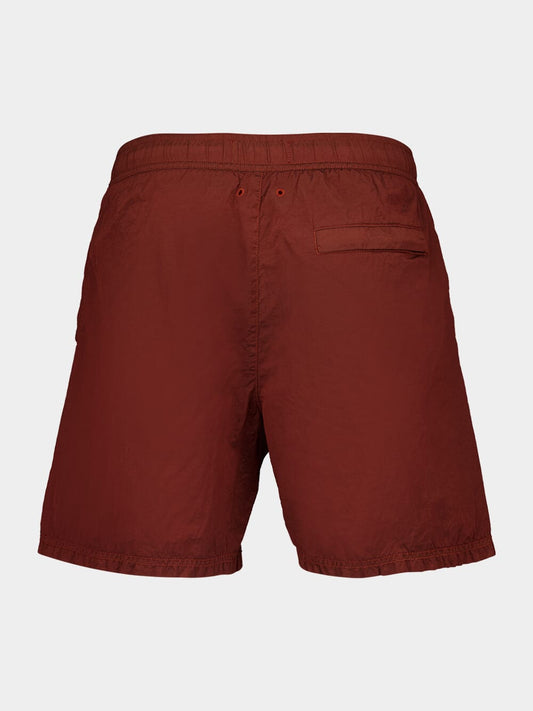 Rame Red Nylon Metal Econyl® Swim Trunks