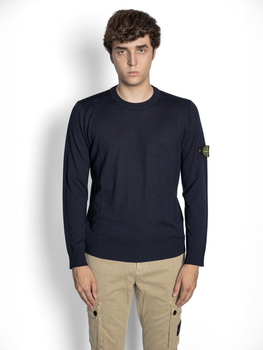 Zertifiziertes Rundhals-T-Shirt in Blau