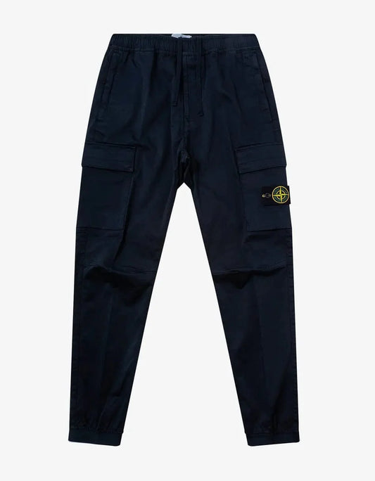 Stone Island Blue Garment Dyed Cargo Trousers